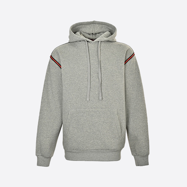 Gucci Grey Webbing Suit Hooded Sweatshirt