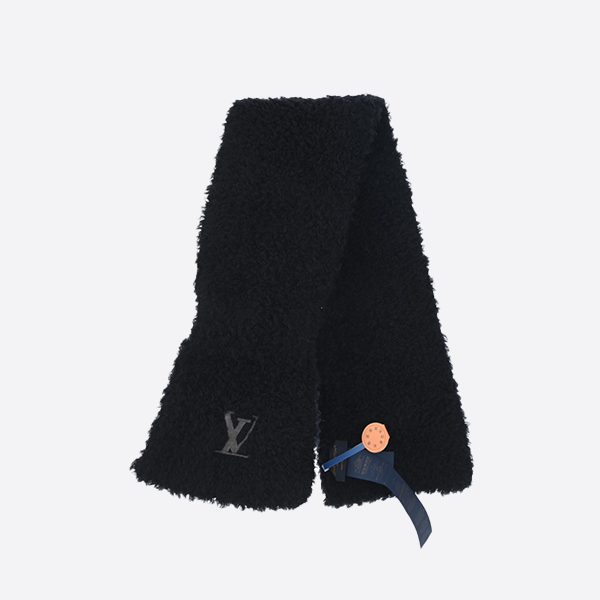 Louis Vuitton Cashmere Embroidered Logo Scarf M77961