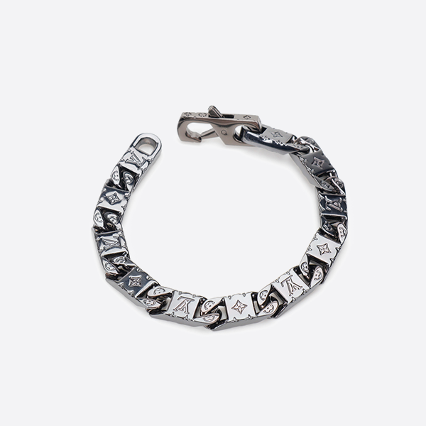 Louis Vuitton Metal Nameplate Gun Black Bracelet M0921M