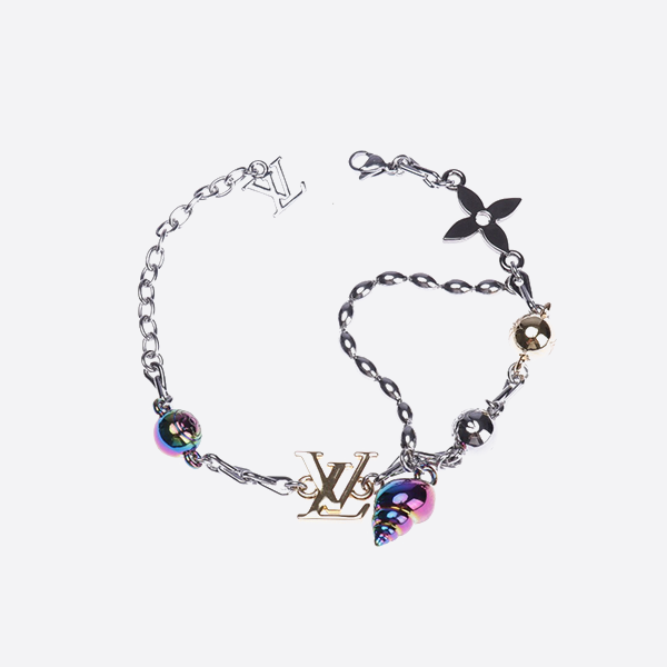 Louis Vuitton Colorful Conch Logo Letter Bracelet M1227A