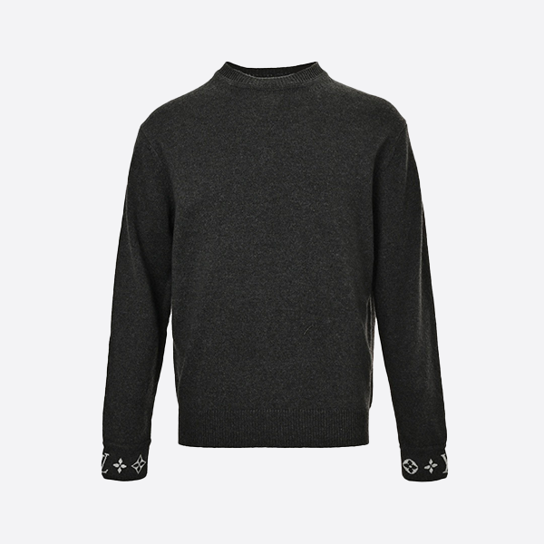 Louis Vuitton 2024Fw Cuffed Jacquard Wool Knit Sweater