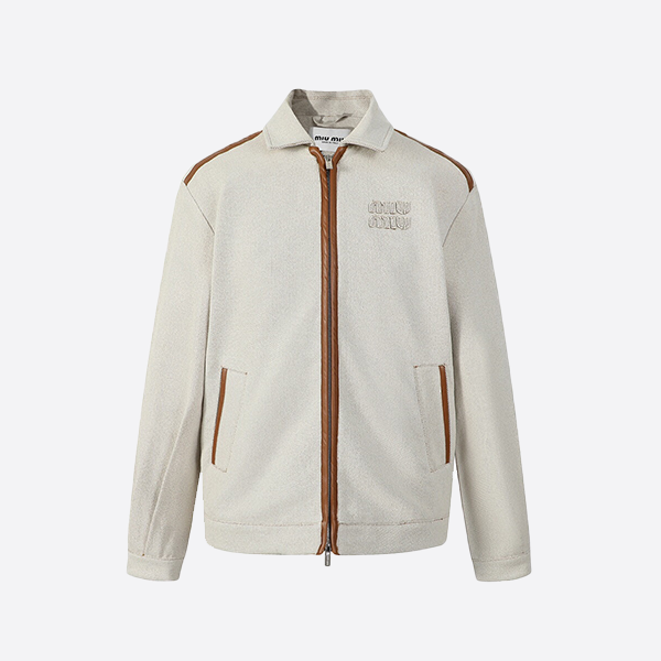Miu Miu Canvas Leather Zip Jacket