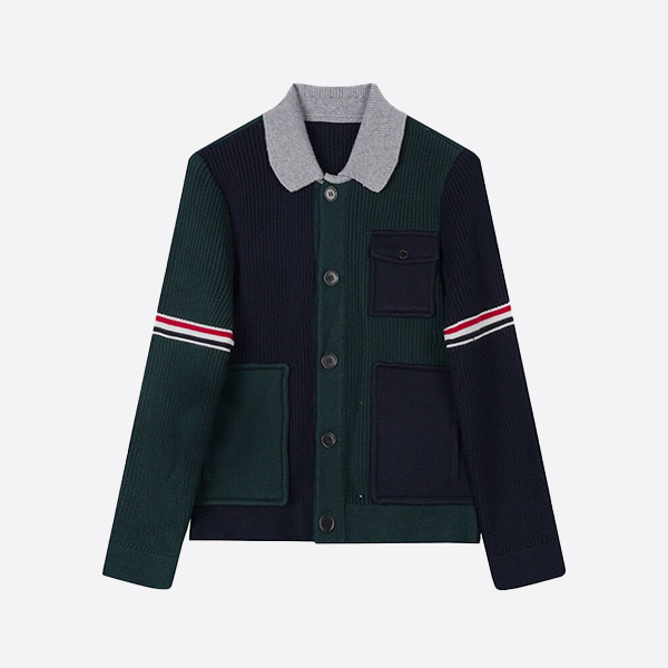 Thom Browne Backweb Baseball Jacket