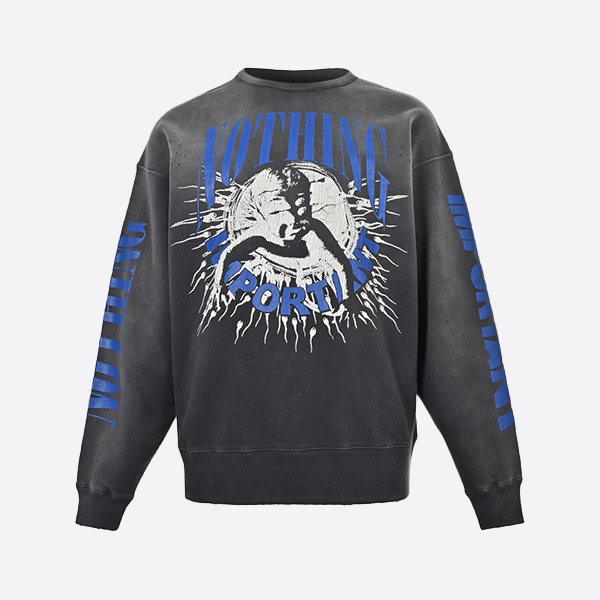 SAINT MICHAEL Tadpole Print Crew Neck Sweatshirt