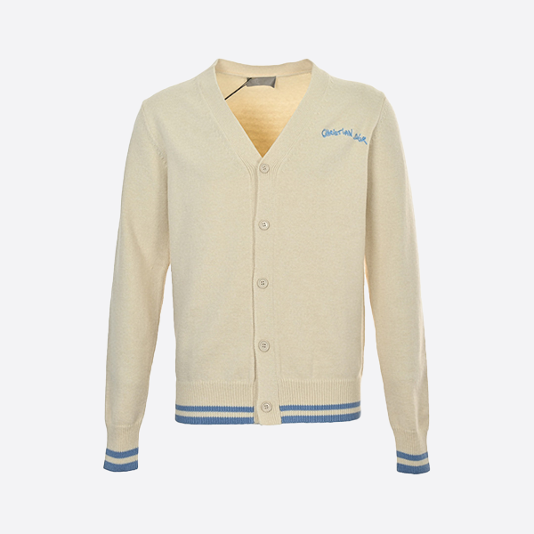 Dior Signature Embroidered Cardigan Sweater