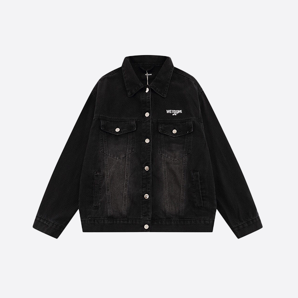 We11 Done Wave Logo Denim Jacket