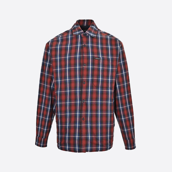 Balenciaga 24Fw Check Double Layer Reversible Shirt Jacket