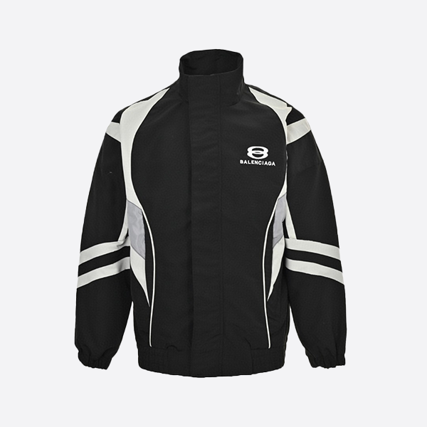 Balenciaga's catwalk-style patchwork sports jacket