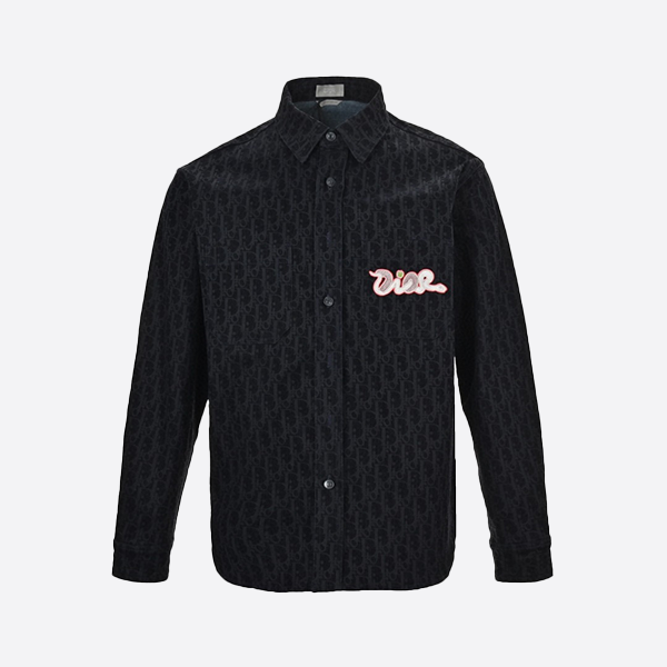 Dior Spring/Summer 2025 Kaws Co-Branded Snake Ear Limited Edition Monogram Full Print Denim Suit Jacket