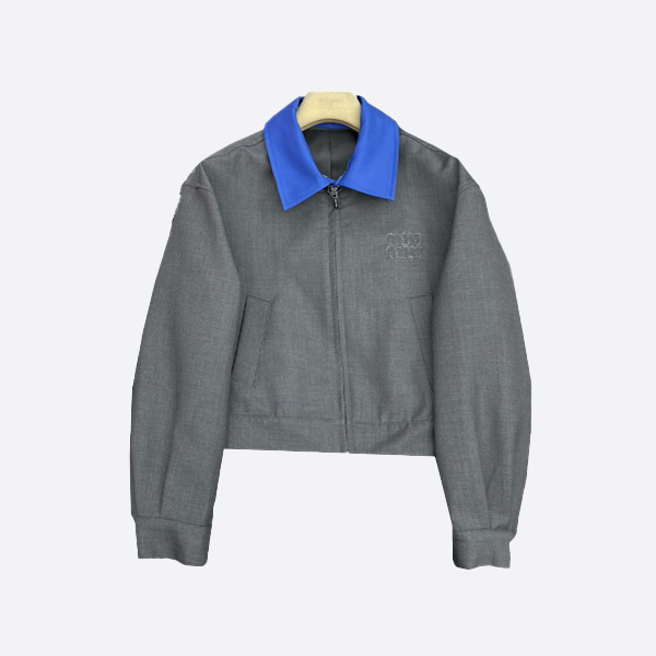 Miu Miu contrast color double collar lapel jacket