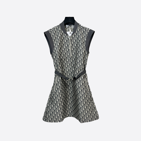 Dior Monogram Series Dress with Belt