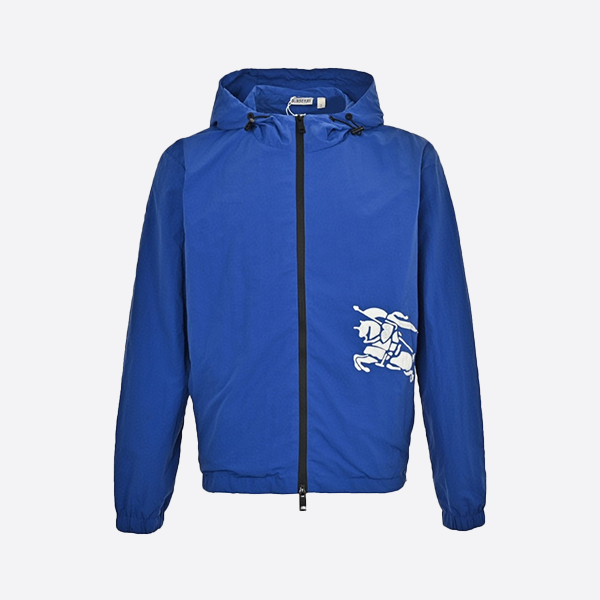 Burberry Woven Warhorse Zip-Up Jacket in Blue