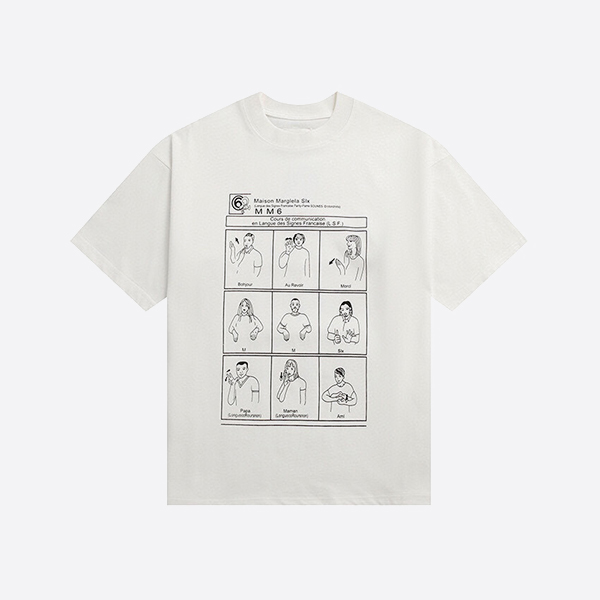 MM6 Maison Margiela Sign Language T-Shirt White