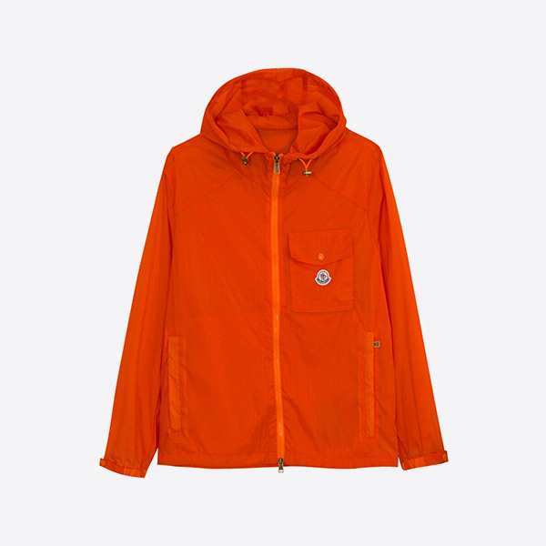 Moncler Summerkar Hooded Shell Jacket in Orange