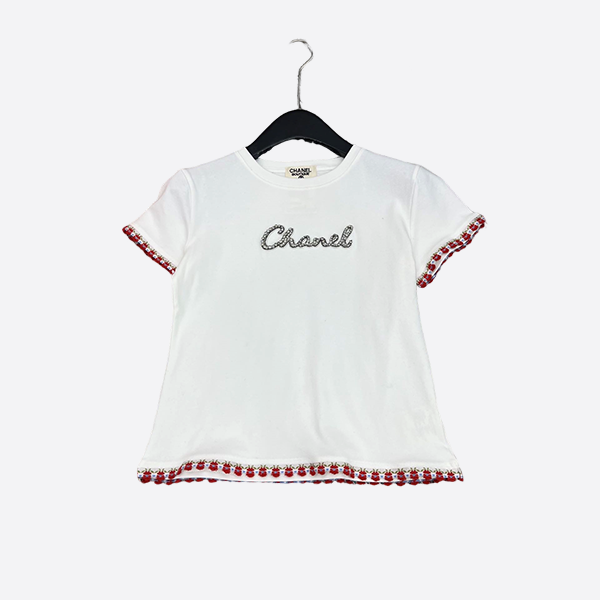 Chanel Vintage Series Hand-Beaded Short Sleeve T-Shirt
