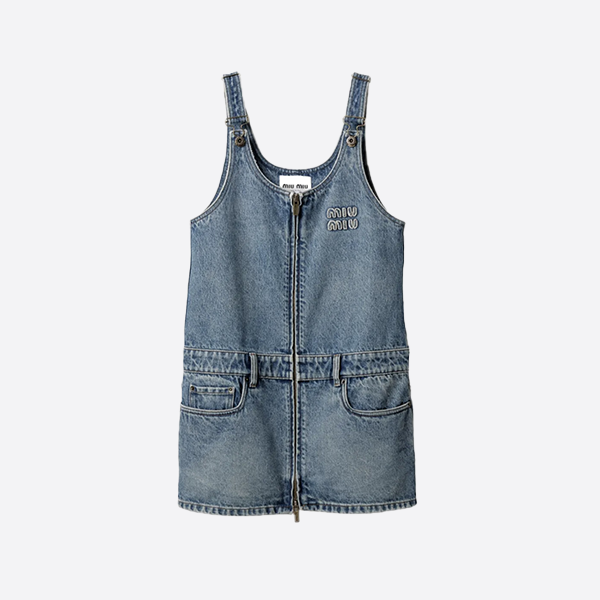 Miu Miu denim overall skirt