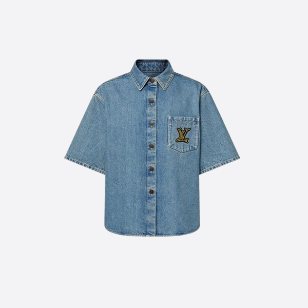 Louis Vuitton Embroidered Logo Short Sleeve Shirt