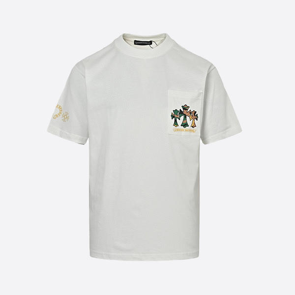 Chrome Hearts 2025 Spring/Summer Horseshoe Paint Cross Print Short Sleeve