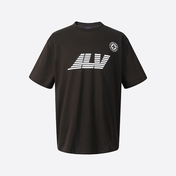 Louis Vuitton Washed Print Cotton T-Shirt in Black