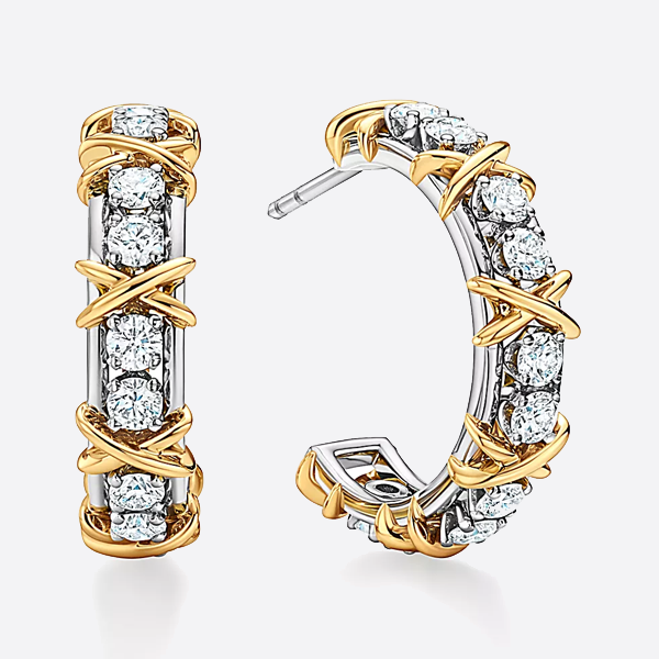 Tiffany Twenty Stone Hoop Earrings 21209821