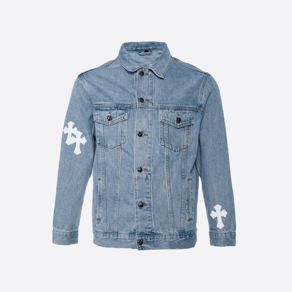 Chrome Hearts leather denim jacket