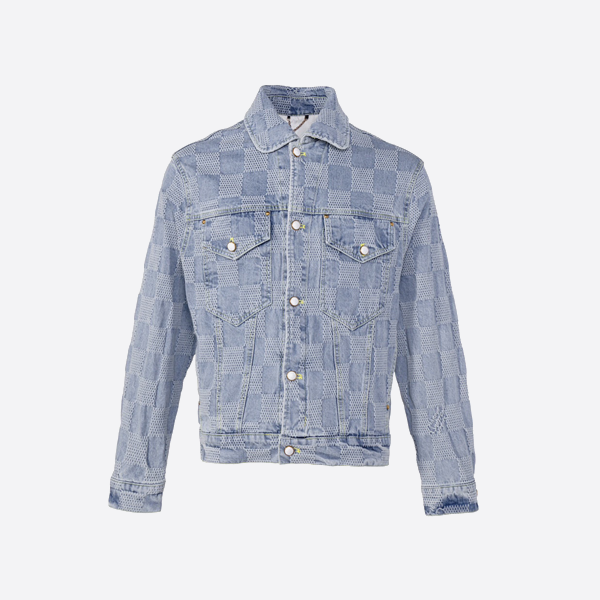 Louis Vuitton checkerboard denim jacket, Chu Yirong and Bai Jingting