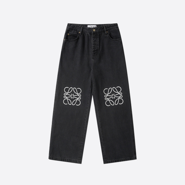 Loewe 25SS Knee Floral Denim Jeans