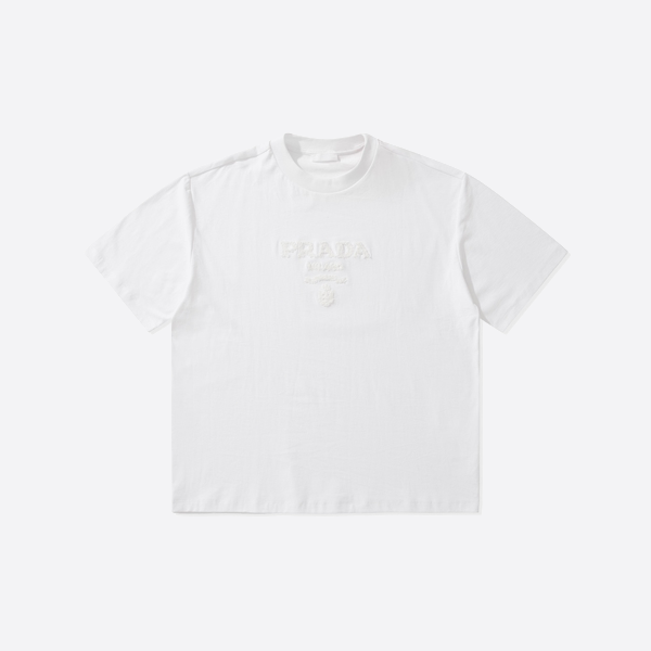 Prada 25SS Towel Embroidered T-shirt, Short Sleeve