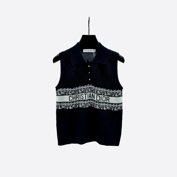 Dior lapel knitted vest