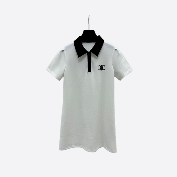 Celine Polo Neck Short Sleeve Dress
