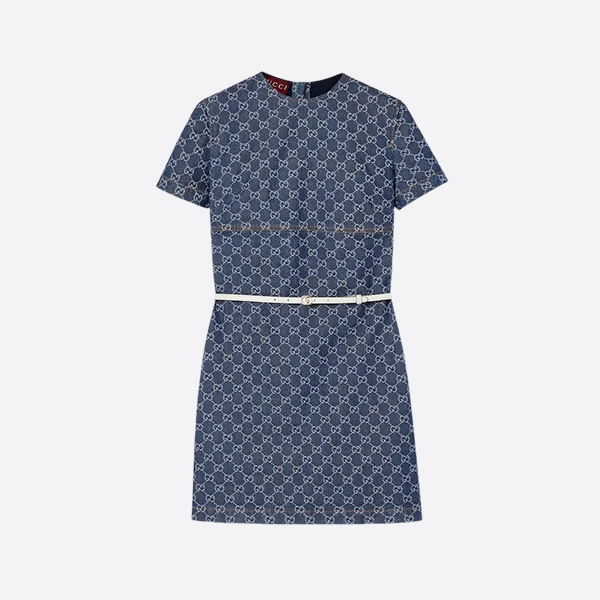 Gucci series of denim monogram dresses