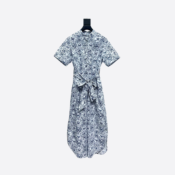 Dior butterfly print short-sleeved dress