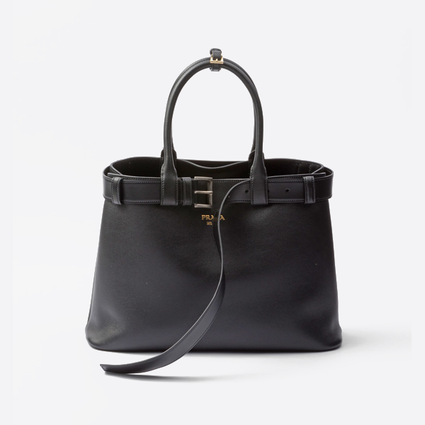 Prada Buckle Medium Wide Drawstring Leather Bag 1BA416_2CY9_F0002_V_DBO