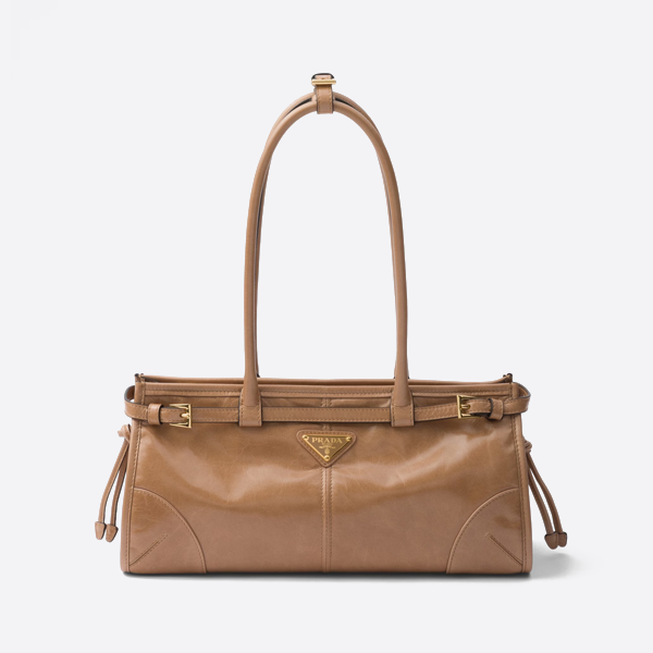 Prada Vintage Baguette Wax Leather Handbag 1BA426_2CYR_F0LT6_V_MOO