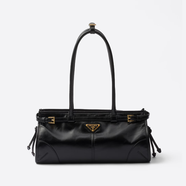 Prada Vintage Baguette Wax Leather Handbag 1BA426_2CYR_F0002_V_MOO