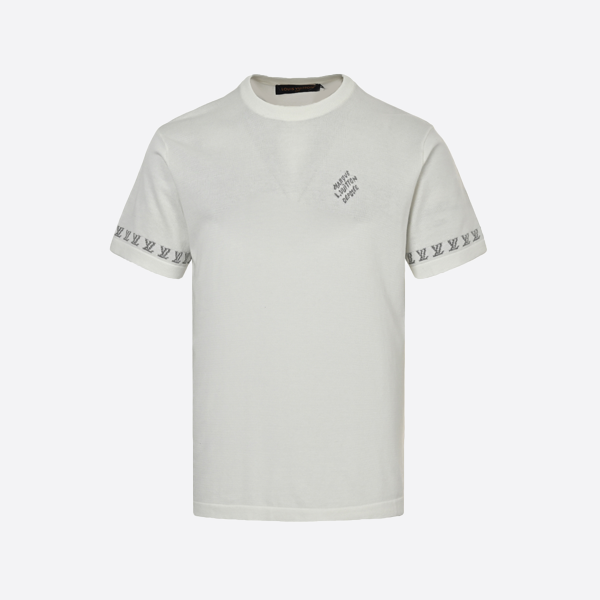 Louis Vuitton 2024 Spring/Summer Jacquard Lettering Logo Short Sleeve White