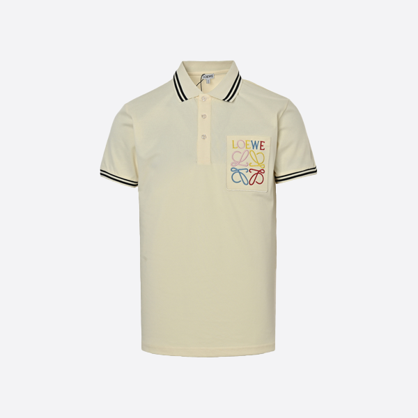 Loewe Spring/Summer 2025 Pocket Colorful Embroidered Polo Shirt Short Sleeve