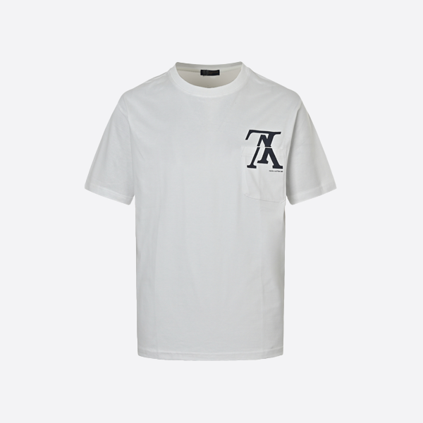 Louis Vuitton Big V inverted letter print logo short sleeves