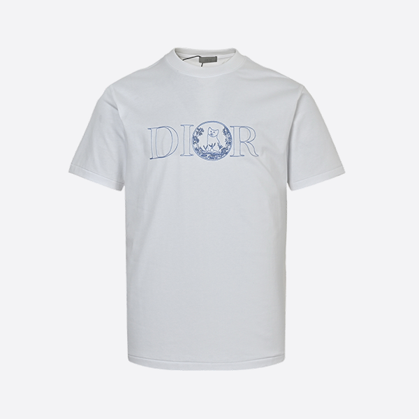 Dior 25ss cat embroidered short sleeve
