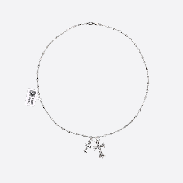Chrome Hearts Double Cross Pendant Necklace S08991EW00692