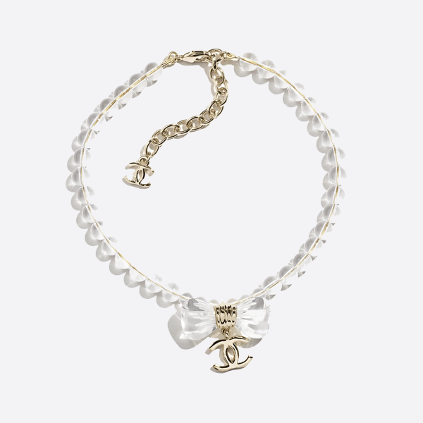 Chanel bow choker necklace ABF550B19998NAFVG