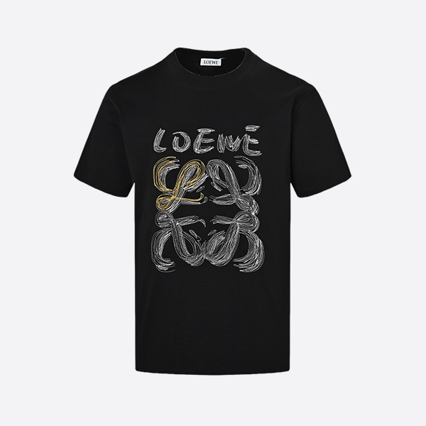 Loewe 25ss line embroidered logo short sleeve