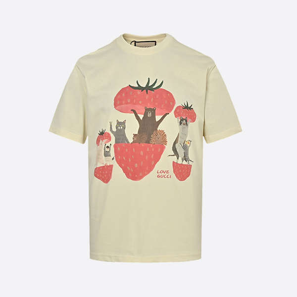 Gucci 25ss funny cartoon series printed short sleeves61790