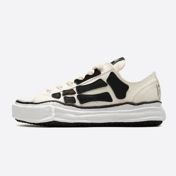 Maison Mihara Yasuhiro x AMIRI Skel-Top joint MMY round toe lace-up low-top canvas shoes AMFOSR1076-271