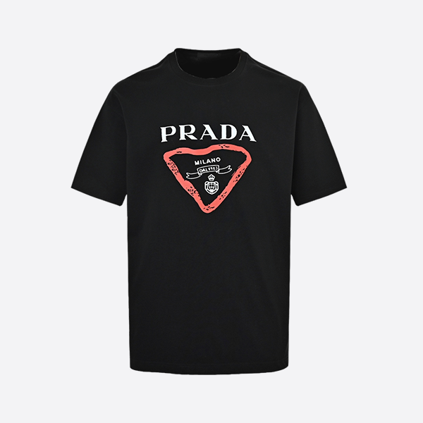 Prada 25ss triangle logo crown short sleeve