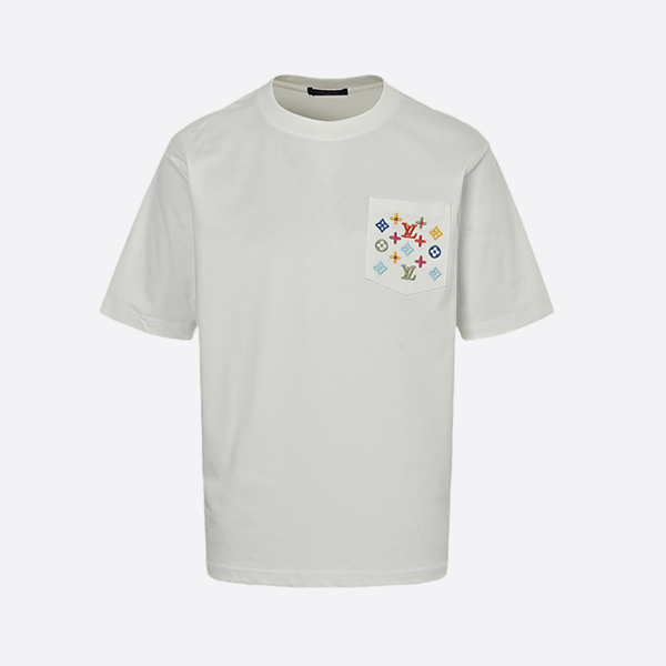 Louis Vuitton 25ss pocket colorful monogram colorful embroidery short sleeve袖