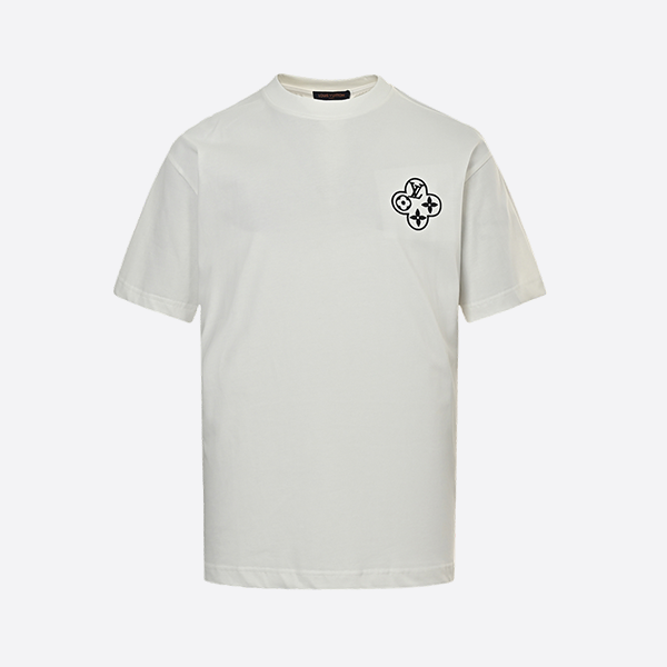 Louis Vuitton 25ss short sleeve with chain back and circle embroidery