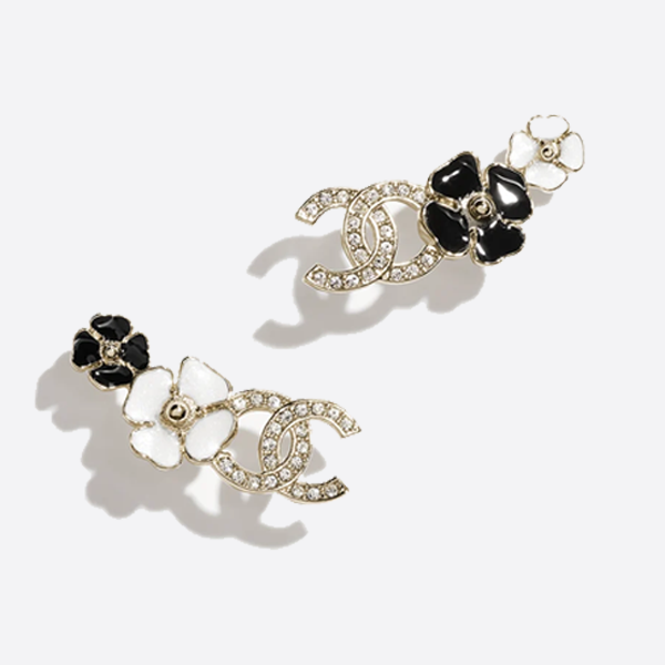 Chanel Camellia Double C Earrings ABF389-B19857-NAFUL