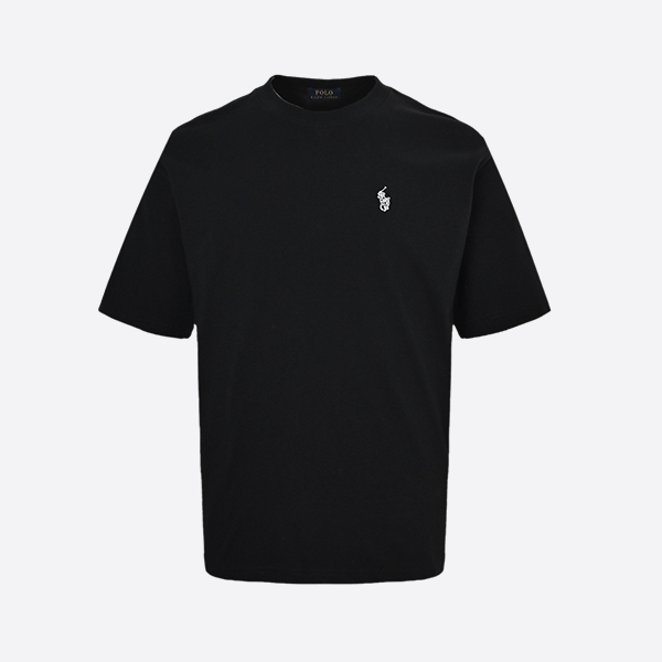 Ralph Lauren 25ss pony logo embroidered short sleeve black