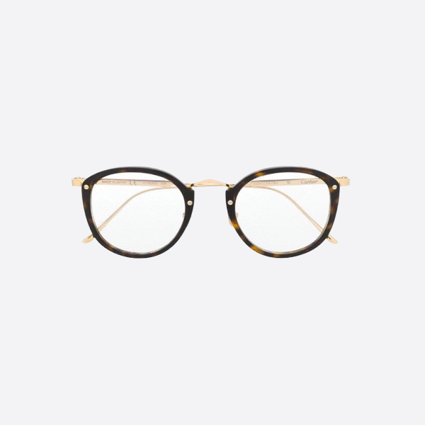 Cartier Pure Titanium Frame Flat Mirror Tortoise Shell Gold